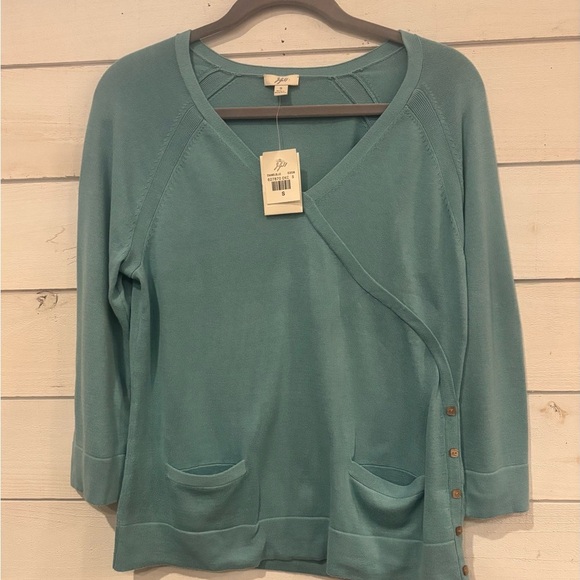 J. Jill NWT Enamel Blue top with Button Details in size small 100% cotton - Picture 8 of 15